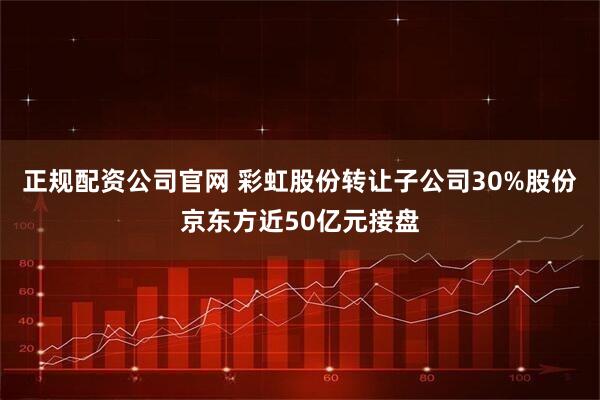 正规配资公司官网 彩虹股份转让子公司30%股份京东方近50亿元接盘
